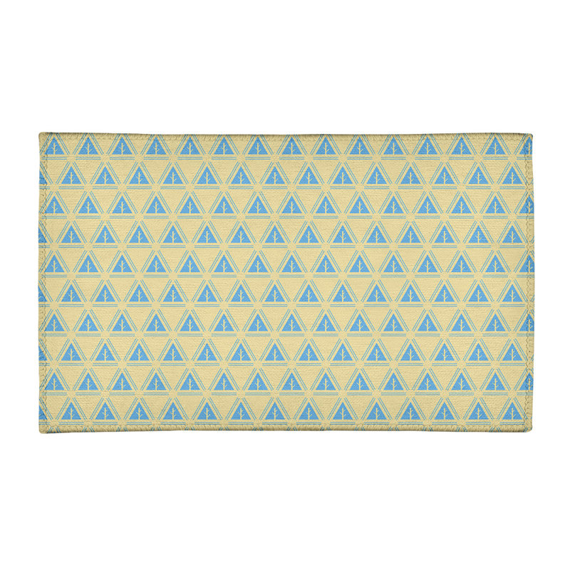 Tapis en jaune/bleu minimal trees, Rectangle 3 pi x 5 pi