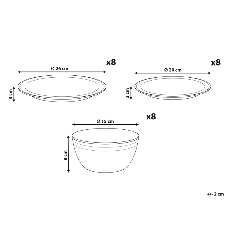 Handmade Stoneware Dinnerware - Service for 8