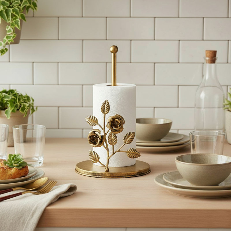 Porte-serviettes en papier rose