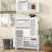 Multi-Functional Tipping Bucket Shoe Cabinet With Wall Cabinet, Space-Saving Design Foyer Cabinet With 2 Flip Drawers, Versatile Side Cabinet For Hallway