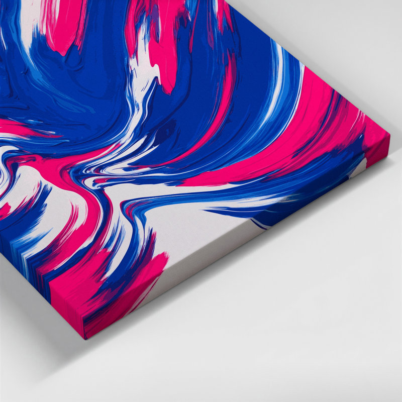 Abstrait couleur champ 52, art mural sur toile bleue, H 14 po x l 11 po