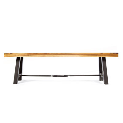 Banc de salle à manger en bois d'acacia, banc de patio sans dossier
