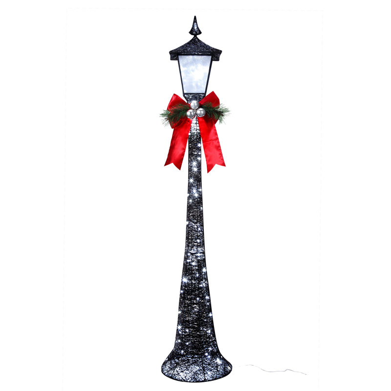 Metal Christmas Decoration, Black, 60" H x 20.5" W x 11" D