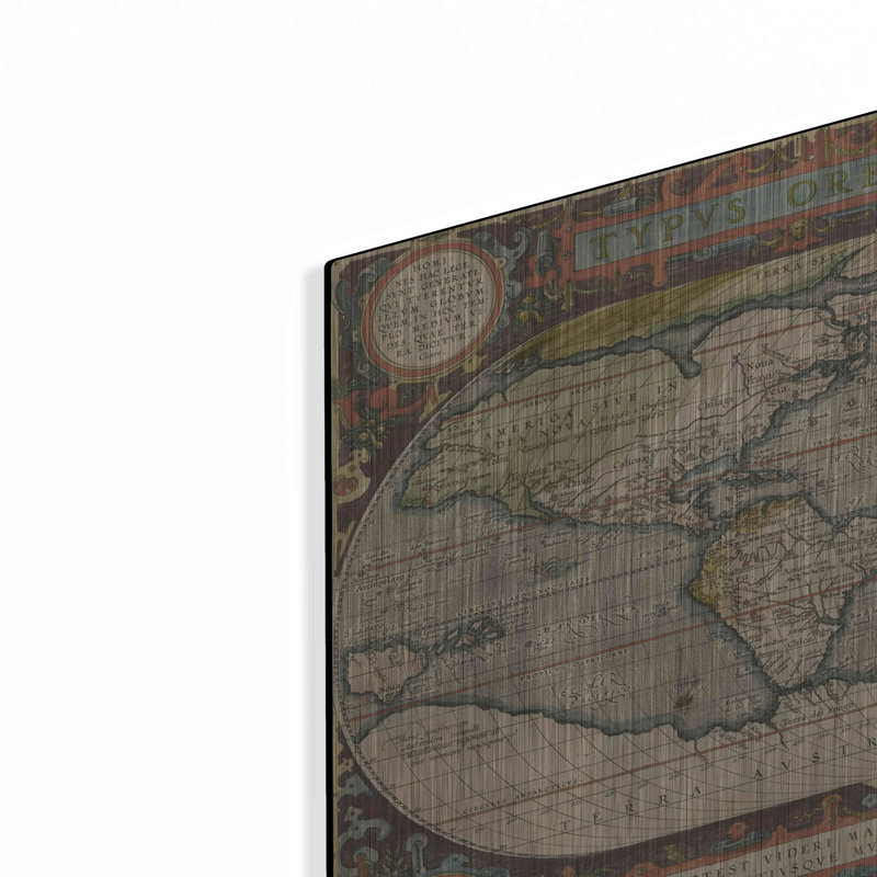 «Antique World Map 36x48» par Vision Studio, H 16 po x l 24 po