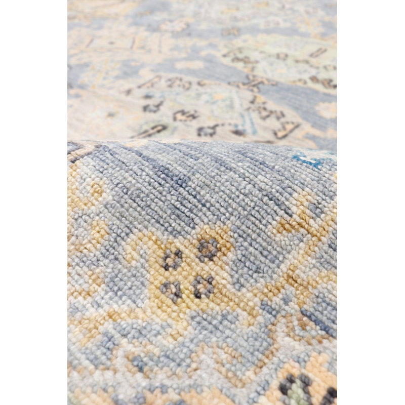 Oriental Area Rug in Light Blue