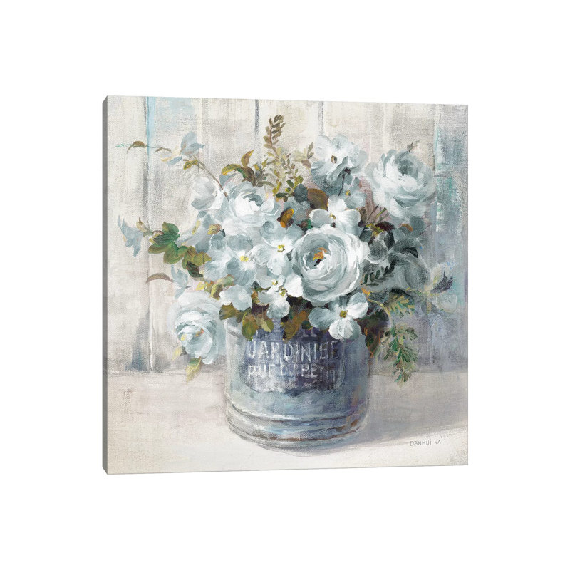 «Garden Blooms», reproduction sur toile à cadre flottant, H 48 po x l 48 po x 1,5 po, Toile tendue