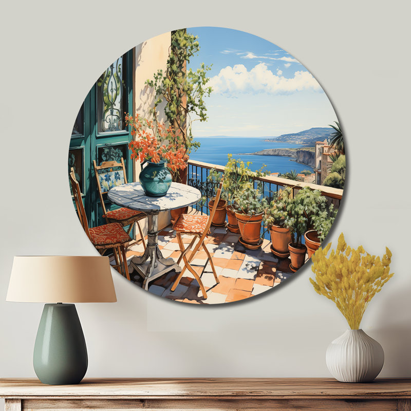 Modica - Paysages ronds, art en métal, H 36 po x l 36 po