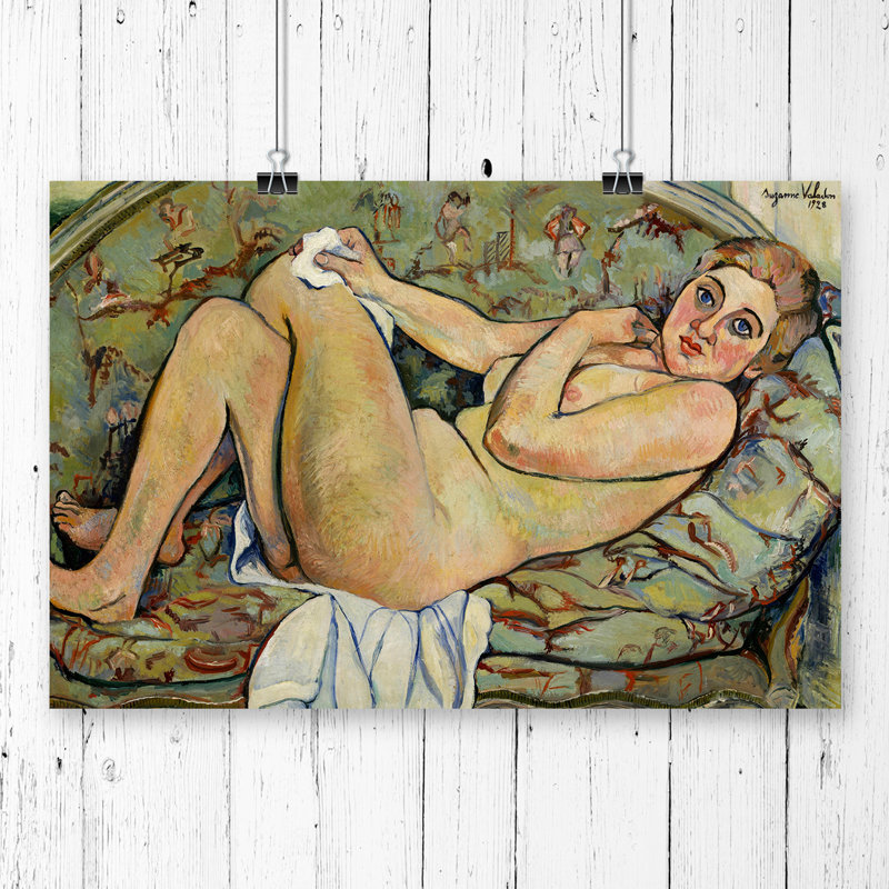 Suzanne Valadon Reclining Nude - Frameless Print, 29.7cm H x 42cm W