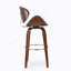 Tabouret de bar pivotant moderne 30 po Mid-Century, noir minuit, noyer-1731650895