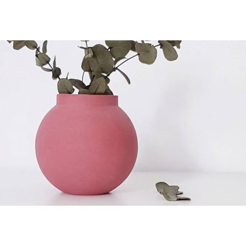 Courtne Ceramic Table Vase, Pink, 13cm H x 13cm W x 23cm D