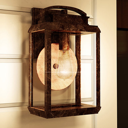 Laelia Bronze Outdoor Wall Lantern, Medium