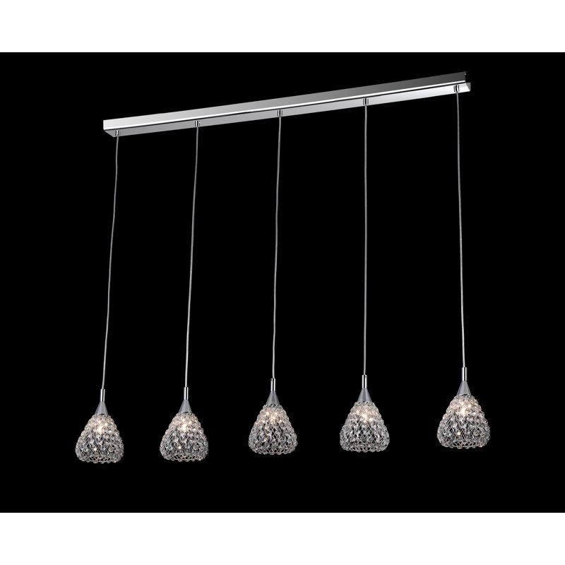 5 - Light Chrome Kitchen Island Pendant