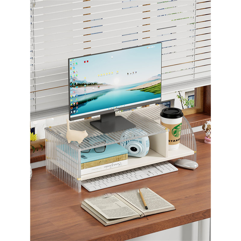 Vanhorne Plastic Stackable Monitor Stand