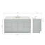 Meuble-lavabo simple autoportant de 67 po avec plateau en quartz blanc Hamlet-93068150