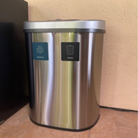 Nine Stars 18.5 Gallon Stainless Steel Motion Sensor Recycle Trash Can (DZT-70-11R)