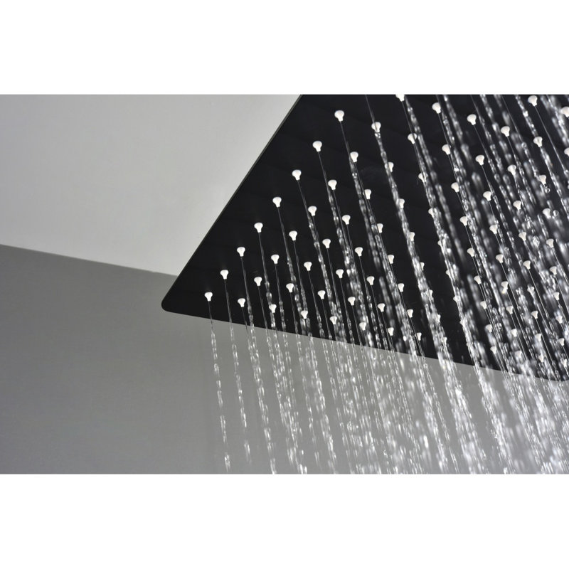 16" Matte Black Bathroom Luxury Shower Head, Matte Black
