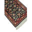 Tapis de couloir Hafeedh fabriqué à la main et teint dans la masse - noir - rouge, 2 pi 0 po x 3 pi 1 po