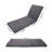 White Acacia Solid Wood Outdoor Chaise Lounge with  Dark Grey 3-Fold Water-Repellent Cushion, 400lbs Capacity,  Modern Patio Sun Lounger for Garden, Poolside-129240690