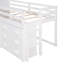 Lit mezzanine simple avec armoire et tablette