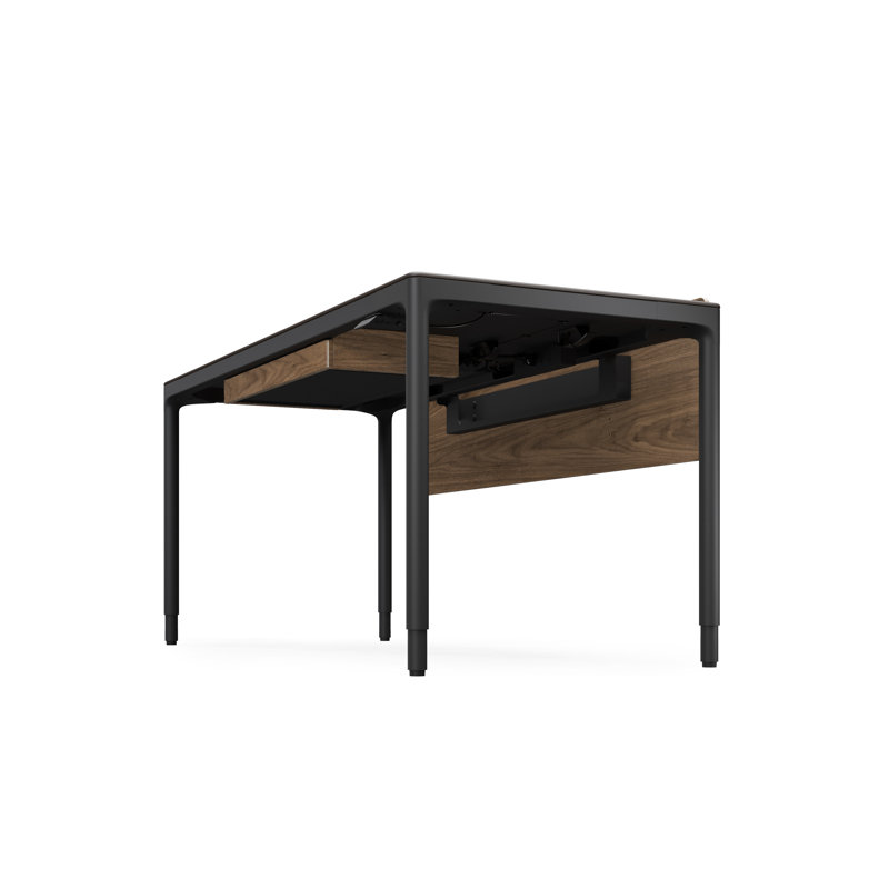 Luma Office - Adjustable Back Panel - Small - Natural Walnut, 14" H x 57" W x 3.5" D