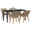 Ensemble de salle à manger de jardin avec coussin 5 pièces vidaXL-1112925387-1112925378-1112925389
