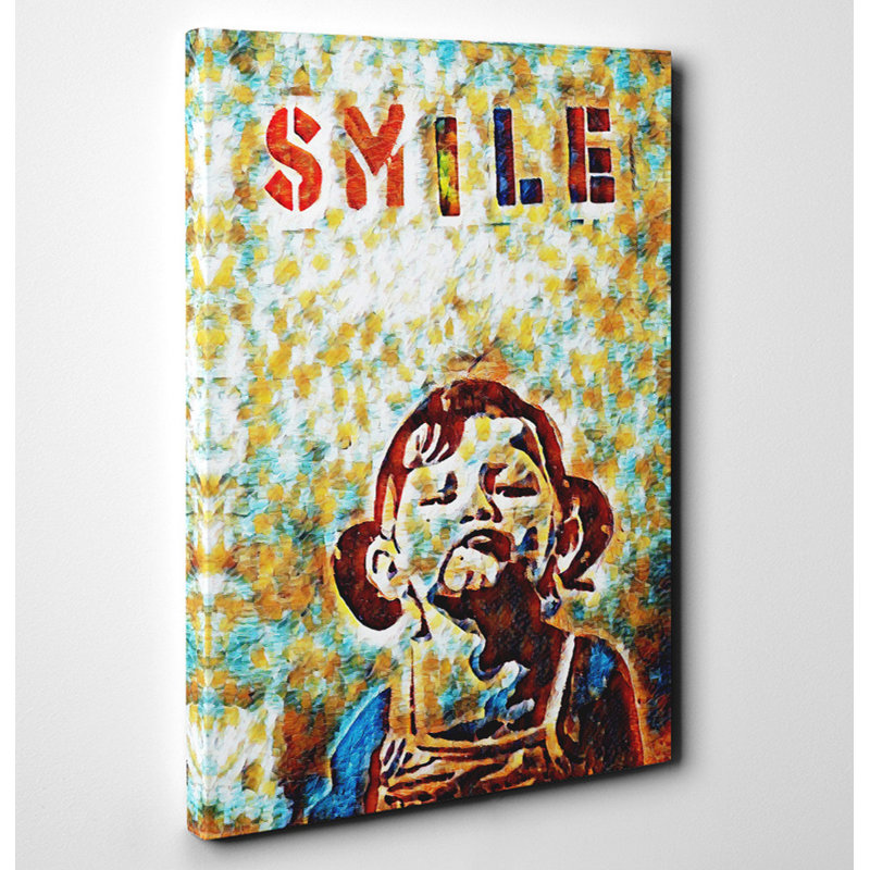 Smile Art - Wrapped Canvas, 60cm H x 40cm W