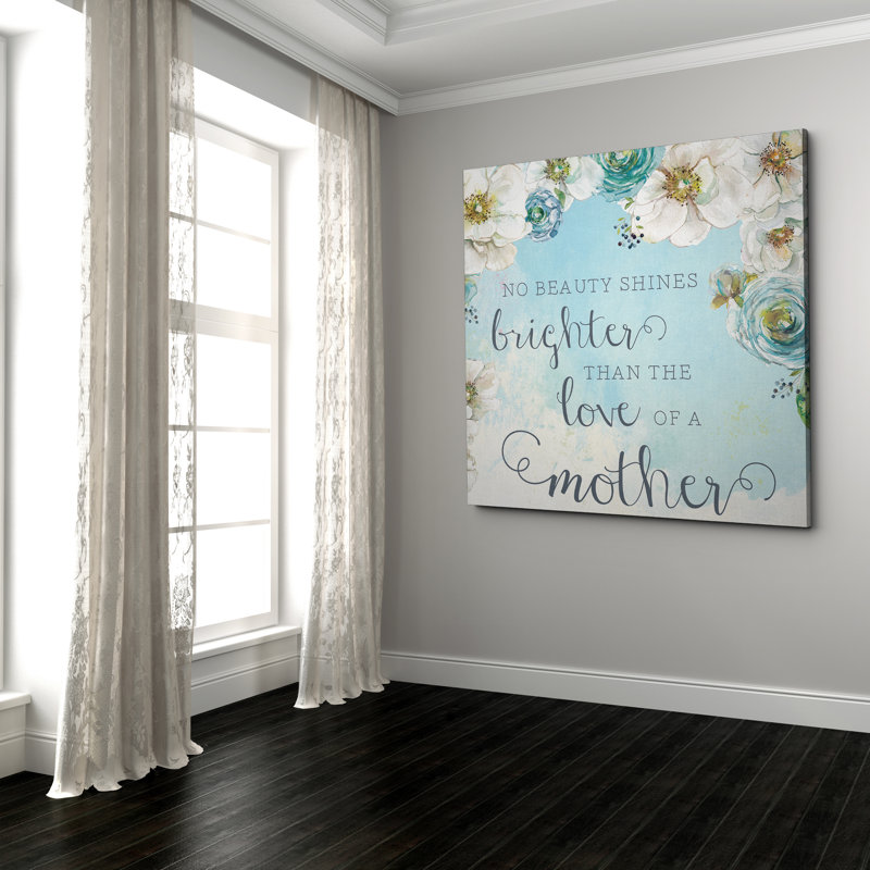 «Mother's Love», reproduction d'art textuel, H 16 po x l 16 po x P 1,5 po, Toile tendue