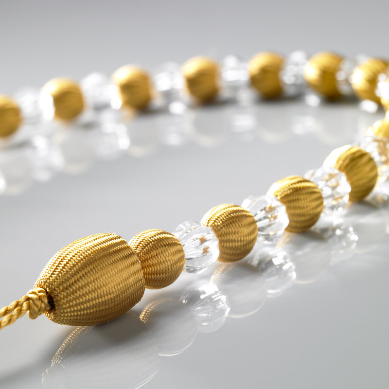 Canaan Earl Beaded Curtain Tieback, Gold