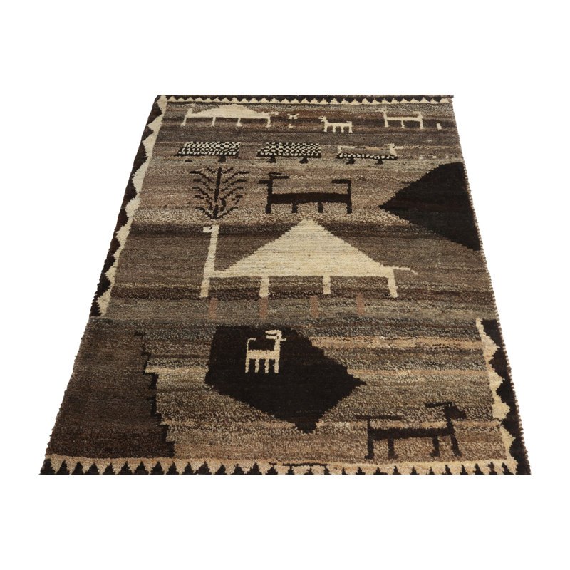One-of-a-Kind 3'5" X 4'11" Hand Knotted Area Rug