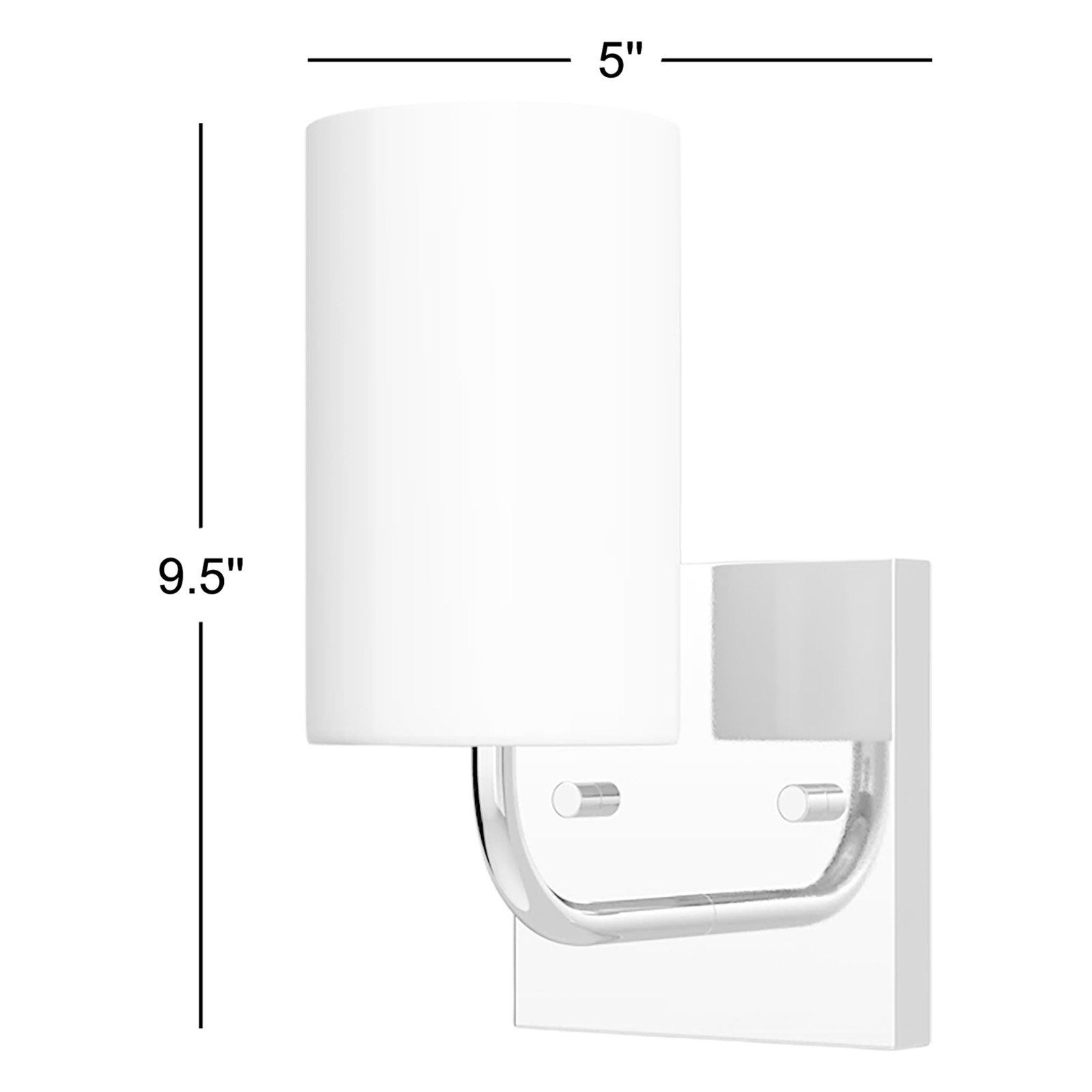 Single Dimmable Vanity Light, Midnight Black, No