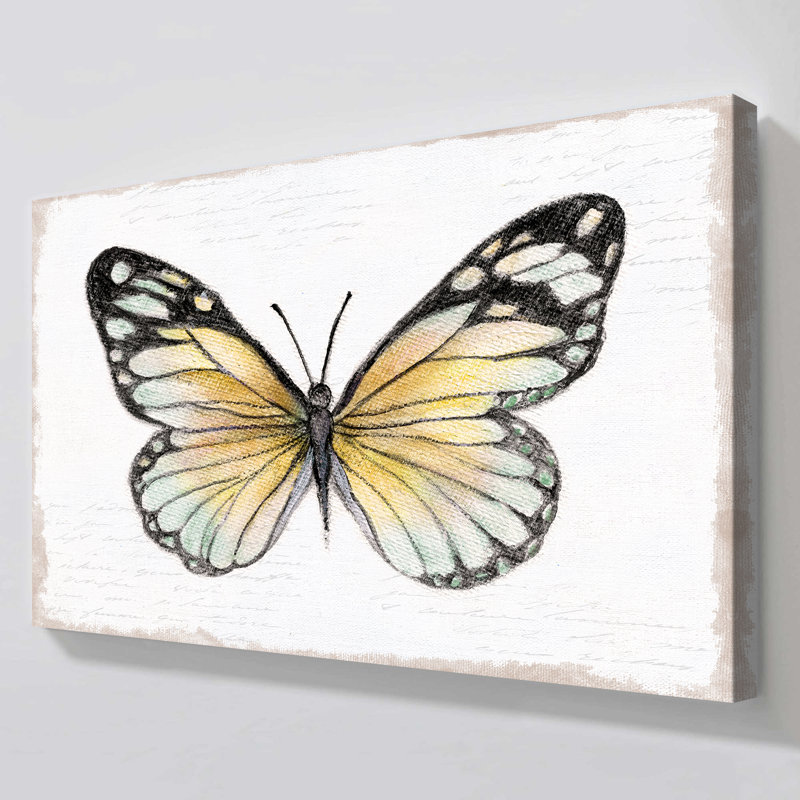 "Vintage Flutter II" par Tava Studios, reproduction sur toile, H 18 po x l 30 po x P 1 po
