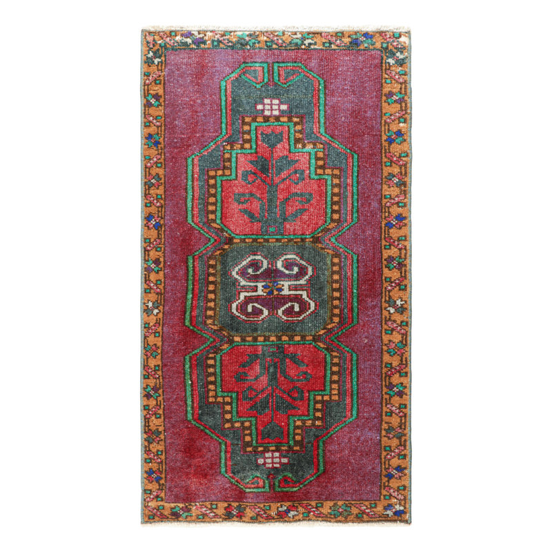 One-of-a-Kind 1'8" X 3'1" Hand Knotted Area Rug
