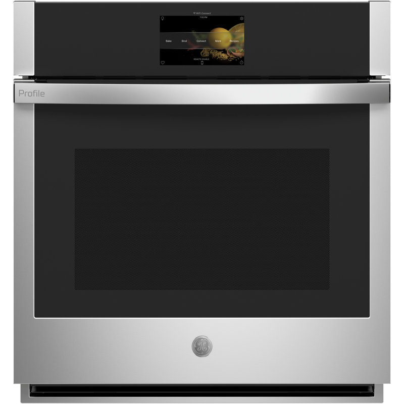 GE Profile Smart Appliances Built-in 27" Self-Cleaning Convection Electric Single Wall Oven, Stainless Steel