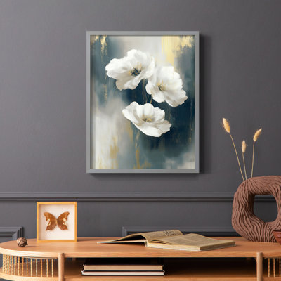 FLORAL Series Dxxi - reproduction encadrée de qualité supérieure - prête à être accrochée - aucun clou requis