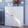 100% Solid Wood 3-Shelf Bookcase with Solid Doors and Adjustable Shelves