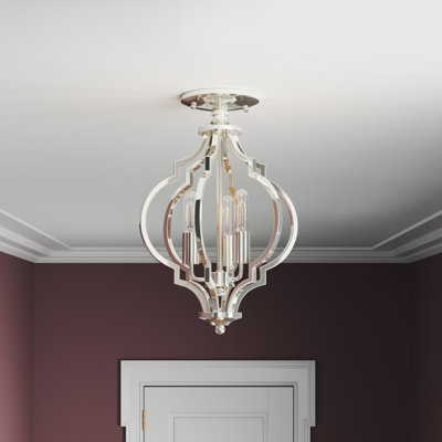 Oswald 3-Light 11" Flush Mount in Nickel
