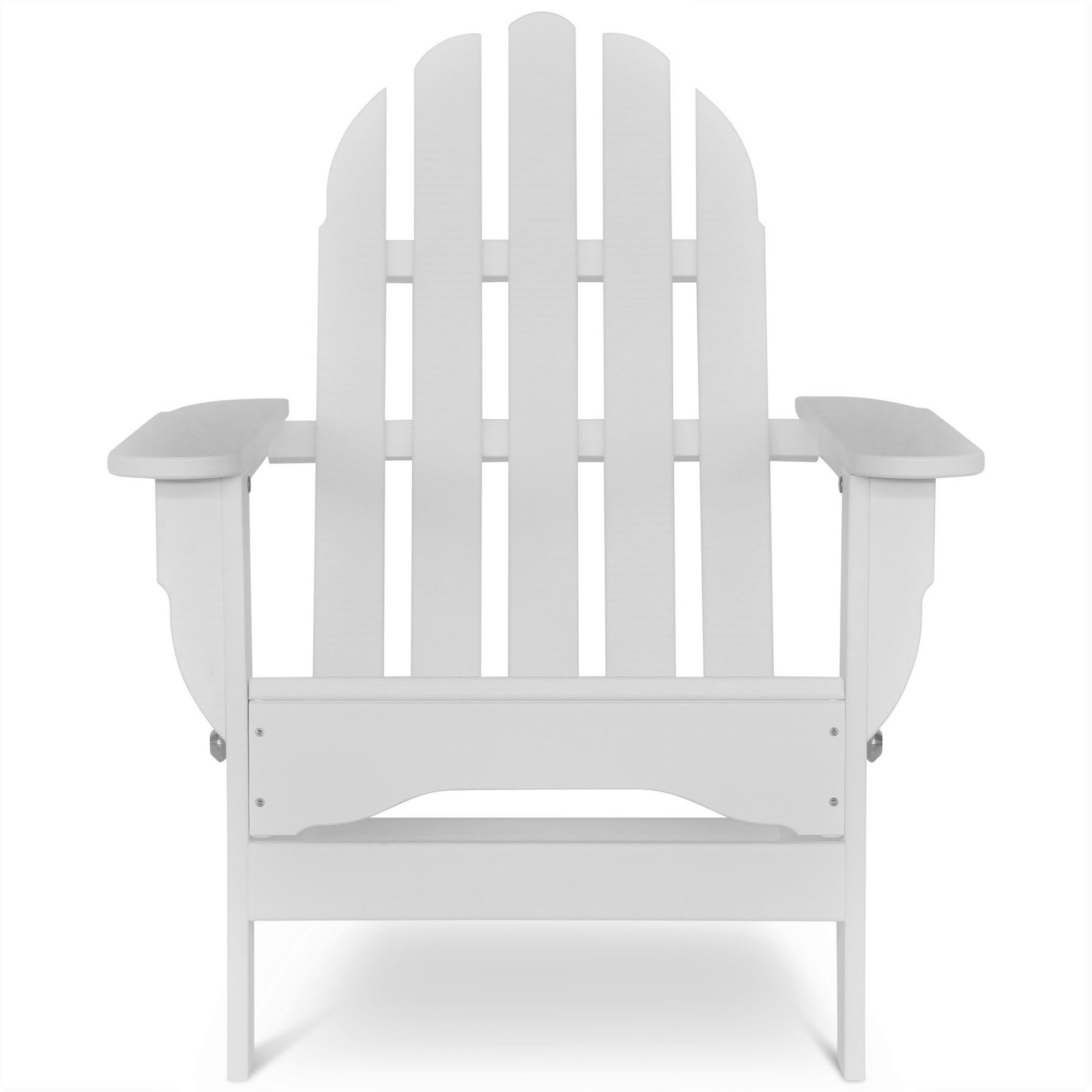 Leighton Plastic Folding Adirondack Chair, White