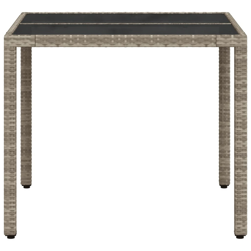  Ensemble de 4 tables de jardin gris clair, H 29,5 po x l 35,4 po x P 35,4 po