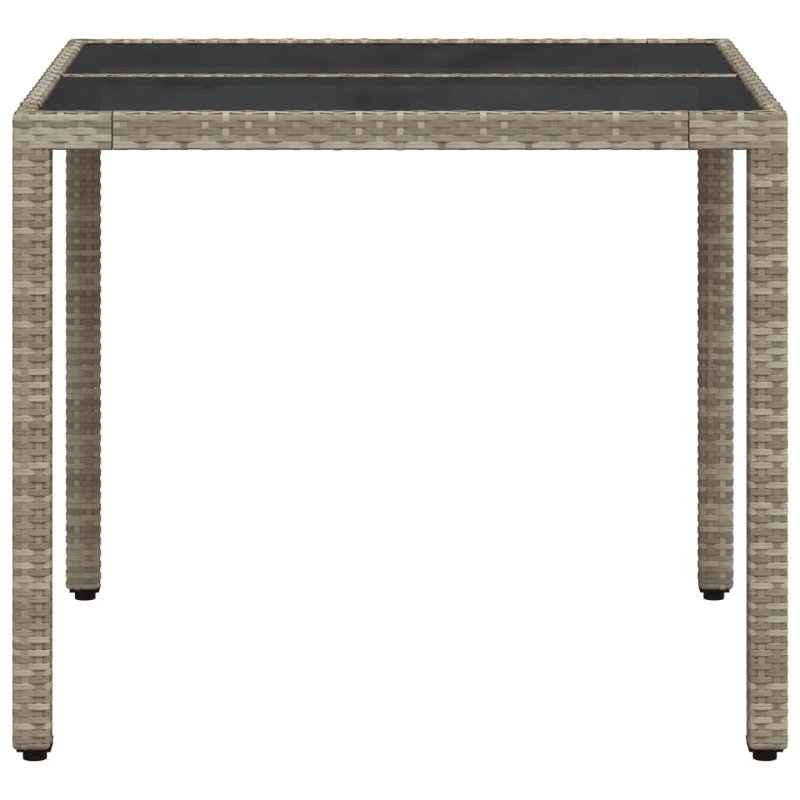  Garden Table Set Of 4 Light Grey, 29.5" H x 35.4" W x 35.4" D