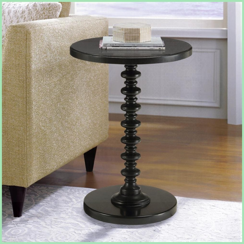 Table basse ronde en bois noire compacte - polyvalente pour les petits espaces Styles de décor, Noir