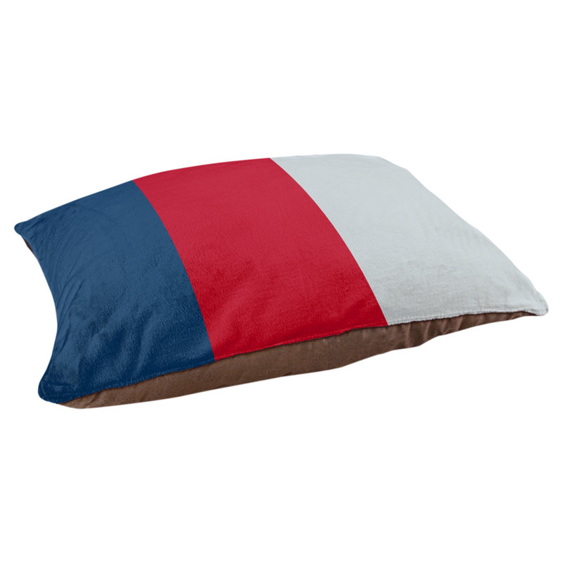 Coussin Los Angeles Anaheim, Grand (l 40 po x P 30 po x H 14 po), Bleu marine / rouge / argent