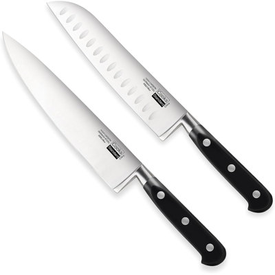 Cooks Standard High Carbon Stainless Steel Knife Set 2-Piece, 8" Chef’s Knife and 7" Santoku Knife