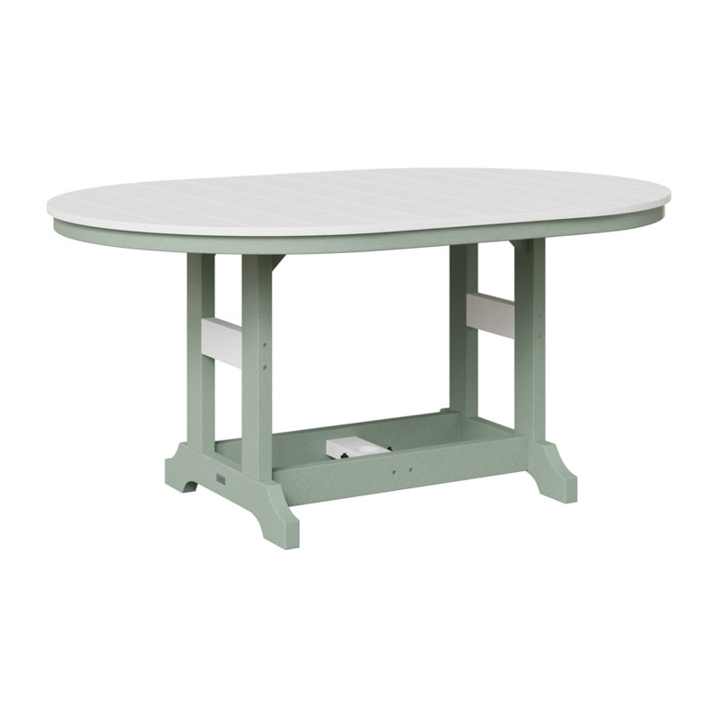 Table de bar Berlin Classic, H 39,5 po x l 44 po x P 64 po, Blanc, Écume de mer, écume de mer