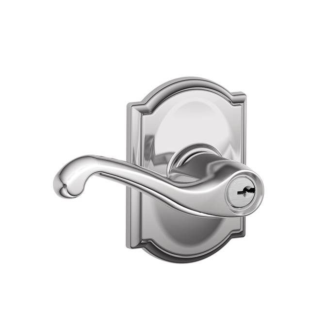 Flair Lever with Camelot Trim Keyed Entry Lock