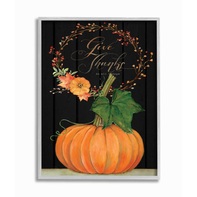 «Donner grâce à la citrouille, automne, automne, conception saisonnière» par Stephanie Workman Marrott - impression d'art graphique