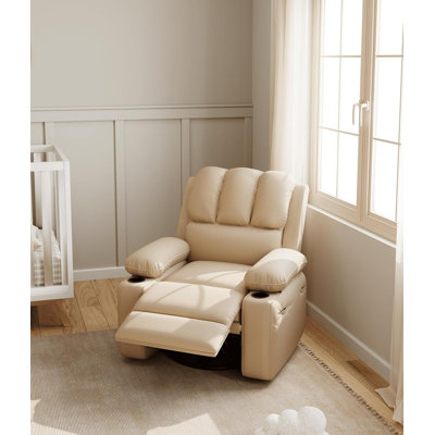 Fauteuil inclinable manuel surdimensionné avec 2 porte-gobelets et une poche latérale