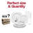 White with Silver Fancy Round Disposable Plastic Wedding Value Set - 120 Settings