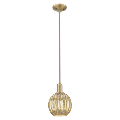 Downtown Urban - Preston - 1 Light 7" Globe Shade Stem Hung Mini Pendant - Shade
