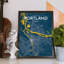 Portland City Map - No Frame Print-1791157406