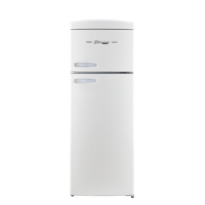 Classic Retro 7.5 Cu. Ft. Top Mount Refrigerator In Marshmallow White